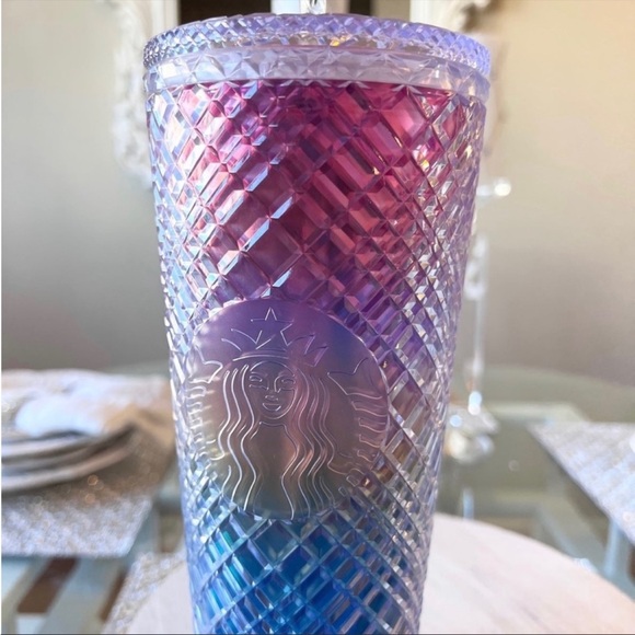 🌈 Starbucks Rainbow Gradient Jewel Jeweled Sparkle Bling Ombré Venti Tumbler